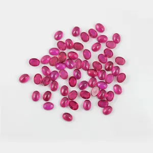 China Starsgem hot sale oval cabochon 5# red ruby