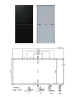 Panneau solaire monocristallin Longi Hi-Mo X10 Scientist haute efficacité, type N, verre simple, 650W 670W, pour usage commercial et résidentiel