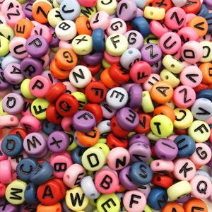 Perles en acrylique lettres et chiffres, 500g, rondes, pour la fabrication de bracelets, accessoires de bijoux DIY pour l'éducation précoce des enfants - Product Image 4