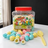 SuperLoves – Chewing-gum œuf de Pâques fantaisie, motif moucheté, 5g*120pcs*24 pots, idéal pour les fêtes d'enfants, vente en gros, prêt à consommer, 12-24