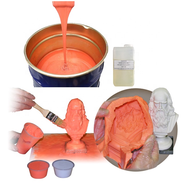 brushable liquid silicone rubber making molds for vertical surface