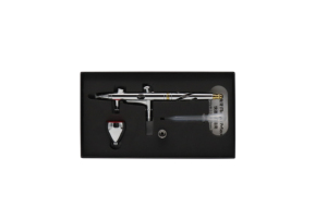 Kit d'aérographe à double action à alimentation par gravité 0,3 mm avec réservoirs supérieurs de 9 cc <span class=keywords><strong>pour</strong></span> le detailing automobile, l'art miniature et la décoration de gâteaux – Professionnel - Product Image 3