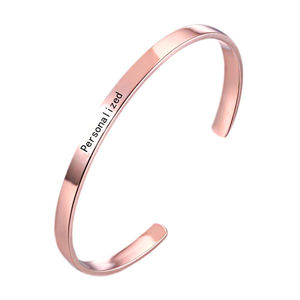 Bracelet manchette plaqué or, acier inoxydable plaqué or, minimaliste, bijoux à la mode, <span class=keywords><strong>2022</strong></span> - Product Image 3