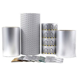 Film en aluminium PTP pharmaceutique imprimé quadricolore, film en aluminium imprimé pour blister thermoscellable, film d'emballage médical - Product Image 1