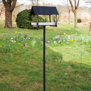 Comedero para Pájaros JH-Mech, Bandeja Decorativa para Jardín, Kit de Montaje Ajustable, Comedero para Pájaros de Metal Resistente con Soporte - Product Image 1