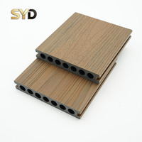 Planches de terrasse en composite WPC creuses, imperméables, antidérapantes, à surface imitation bois, pour balcon, patio, jardin, terrasse