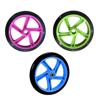 Roues de trottinette en PU moulé haute résilience 200 mm, plusieurs couleurs, dureté personnalisée, remplacement pour trottinette électrique, fabricant OEM