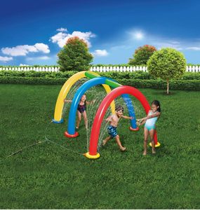 Túnel Inflable Arcoíris con Aspersor para Niños, Juego Acuático de Verano para Exteriores - Product Image 2