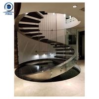 Escalier en colimaçon Prima pour villa duplex intérieure, escalier en spirale métallique, options multiples de balustrades, escalier décoratif pour la maison, sur mesure