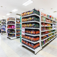 Système de rayonnage modulaire réglable pour magasin de détail, étagère de magasin, panneau de grille blanc et rouge pour supermarché