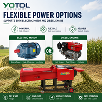 Broyeur de fourrage pour poulets, hachoir et broyeur 2-en-1 pour herbe avec fonction de broyage pour la préparation de mélanges d'aliments pour animaux