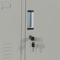 Casier de rangement métallique durable pour vestiaire de salle de sport, armoire à vêtements en acier à compartiments pour hôpital et dortoir