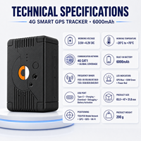 Traceur GPS d'actifs Q7Pro 4G avec fixation magnétique puissante, batterie 6000 mAh pour camions, engins, conteneurs, suivi en temps réel