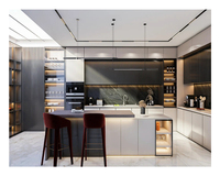 Organisateur de cuisine haut de gamme en panneaux de particules de mélamine, intelligent, étanche et luxueux