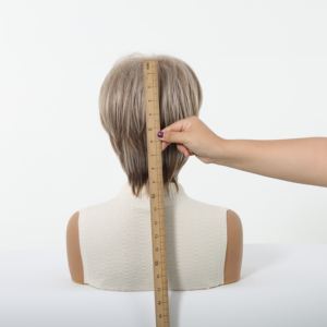 Parrucca da 10 pollici in fibra sintetica Pixie cappuccio traspirante in fibra ad alta temperatura marrone medio evidenzia foto reale opaca - Product Image 4