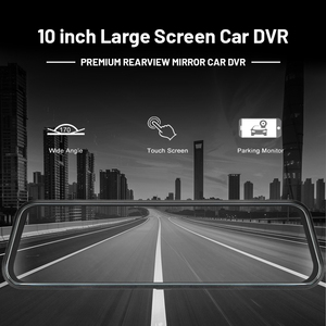 Hongrui 10 inch màn hình cảm ứng dòng phương tiện truyền thông Xe DVR Dash Cam ống kính kép Xem phía sau gương tự động cam ghi video <span class=keywords><strong>Camera</strong></span> HD - Product Image 6