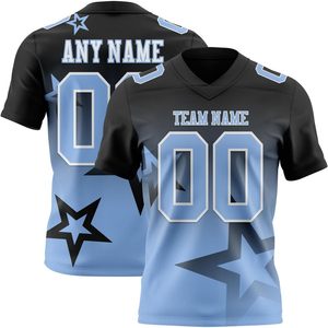 Camiseta de Fútbol Personalizada Sublimada con Cuello en V, Absorbente de Humedad, Manga Corta, Uniformes de Poliéster/Algodón para Hombres y Mujeres, Deportes - Product Image 1