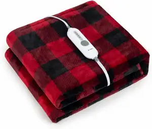 Electric Heated Throw Blanket(50"x 60"), Soft Flannel Fast Heating Blanket