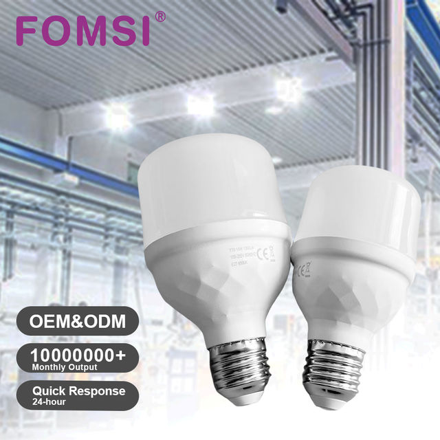 FOMSI LED T Bulb Wholesale 40W DOB T-Shape Bulb E14/E27/B22 AC100-265V LED Industrial Bulbs for Warehouse Indoor Lighting