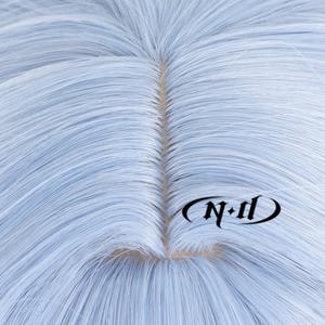 Perruque de <span class=keywords><strong>cosplay</strong></span> N.D. marron clair, fabriquée à la machine, en fibre haute température, résistante à la chaleur, avec bonnet en filet rose (taille moyenne, densité 130 %) - Product Image 6