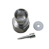 Connecteur coaxial RF mâle de type N 50 ohms à souder pour câble super flexible de 1/2''