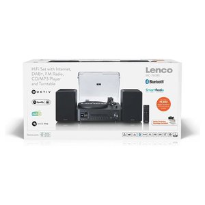 Lenco Hi Fi System Mc 760bk Bluetooth 2x 30W Dab Fm Compact With <b>Speakers</b> - Product Image 2