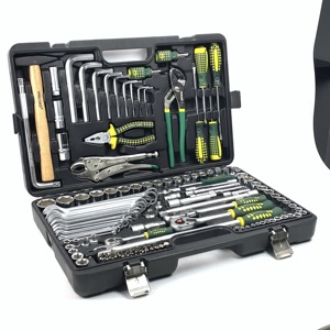 ชุดเครื่องมือ135ชิ้นสำหรับซ่อมบ้านทั่วไปพร้อมกล่องเก็บแบบพกพา - Product Image 4