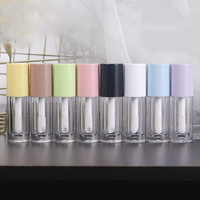 Tubes Vides Transparents de 6ml en Gros pour Gloss à Lèvres Emballage Étiquette Privée Boîte Ronde Tube à Gloss avec Grande Brosse