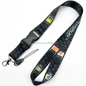 High quality personalized Custom Logo Polyester Keychain Lanyard Printed Neck Strap Lanyards for cheap wholesale