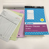 Livret de facture de formulaire de reçu de vente en double de carbone mignon pour petite boutique entreprise 50 ensembles de papier parfait blanc/jaune