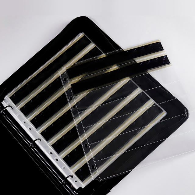 Clear PP Plastic Archival Storage Sheets Acid Free No PVC Pack of 30 Negative Pages Holds Seven 35mm Strips for Collectors