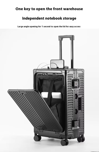 Valise à roulettes rigide en aluminium de 20 pouces avec serrure TSA, étanche, <span class=keywords><strong>taille</strong></span> <span class=keywords><strong>cabine</strong></span>, pour voyage unisexe - Product Image 4