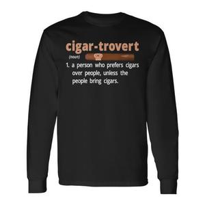 T-shirt a maniche lunghe Cigar Trovert, maglietta promozionale unisex girocollo per adulti - Product Image 1
