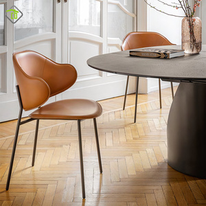 Dojii Chaise de salle à manger anglaise unique pour espaces commerciaux résidentiels <span class=keywords><strong>Fauteuil</strong></span> Chaise de salle à manger ergonomique en cuir synthétique durable - Product Image 2