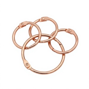 YIWANG Or Rose Clips de reliure à feuilles mobiles Anneaux de livre en fer en métal durables pour rideaux - Product Image 1