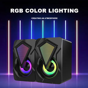 A10 도매 X2 방수 스피커 PC 액세서리 게이머 조명 AUX 20 데스크탑 휴대용 USB RGB 스피커 PC 컴퓨터 - Product Image 3
