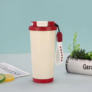 Gobelet isotherme en céramique Mug de luxe personnalisé en acier inoxydable 316 avec paille motif Muguet - Product Image 6