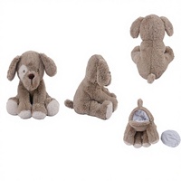 D KING Peluche longue pour chien, chauffable au micro-ondes, lestée, douce et chaude, pour enfants et adultes, pour le confort du sommeil, cadeau