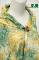 Tissu en coton de haute qualité de poids moyen avec couleur verte tie dye d'Indonésie prêt à expédier en gros