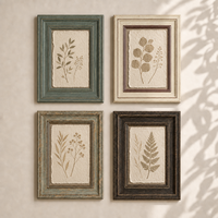 Lot de 3 cadres photo en bois avec plexiglas, 5x7 pouces, vente en gros, cadre photo en bois grainé, cadre photo de bureau en verre trempé, MDF