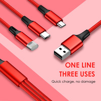 Échantillon Gratuit 2021 en Stock – Câble de Charge Rapide 3-en-1 (Micro USB & Type-C) pour Lecteur de Codes-Barres, Ordinateur, Imprimante – Vente en Gros