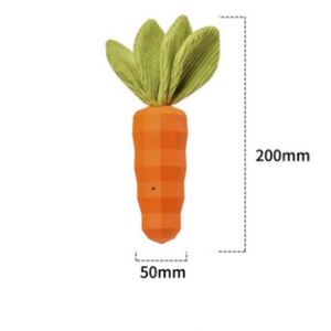 Jouet interactif pour chien en caoutchouc, en forme de carotte, amusant, indestructible et couineur, pour mâcheurs agressifs, vente en gros - Product Image 1