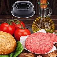 DAPHYLA – Moule à hamburgers écologique antiadhésif en plastique, outil de cuisson combiné pour viande, résistant à l'eau, facile à utiliser, compatible lave-vaisselle
