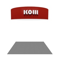 Bannière de plafond ronde pliable en aluminium de 20 pieds, sans outil, portable, pour exposition commerciale