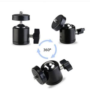 Adaptateur de griffe porte-accessoire noir Usa Mairun Mini rotule à rotule avec rotation à 360 degrés et vis 1/4 pouce pour appareil photo reflex numérique, téléphone, monopode en alliage d'aluminium - Product Image 5
