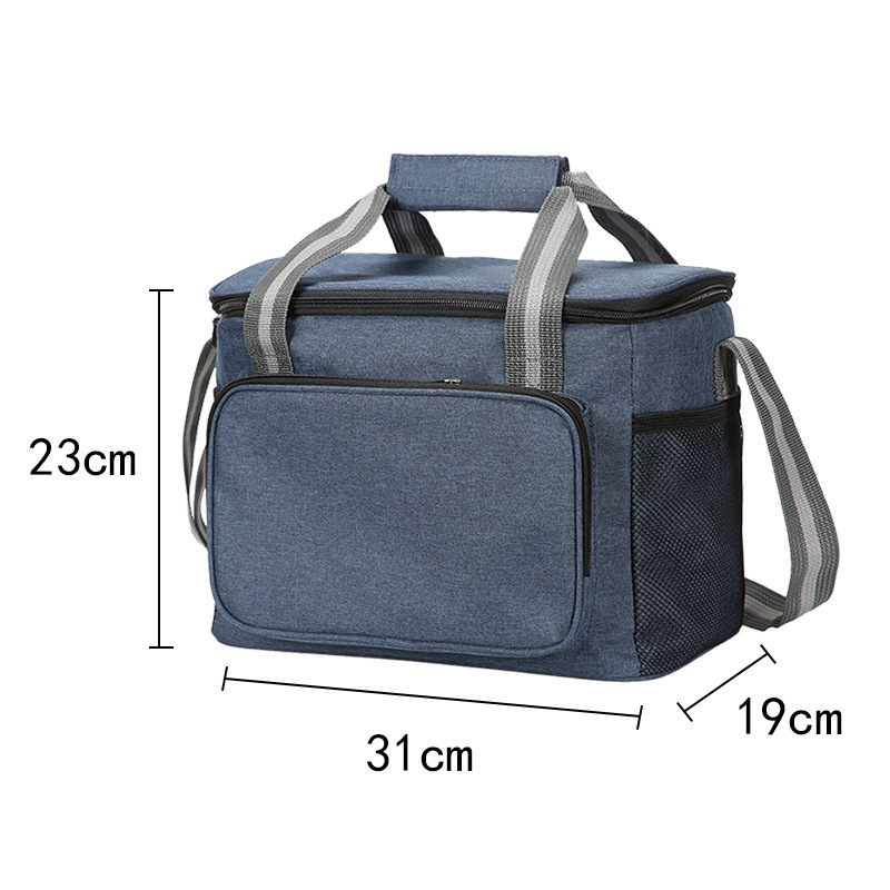 Sac isotherme à poche avant 15l-bleu marine