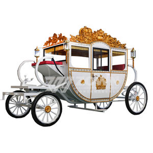 Cenicienta boda Royal Steel 4 ruedas carro de caballos nuevo diseño Simple carro enojado ZOWN para la venta - Product Image 5