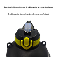 Bouteille d'eau en plastique sans BPA Tritan réutilisable 2L avec paille pour la gymnastique et le sport