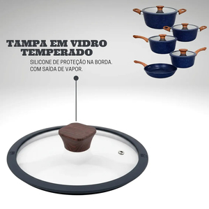 Juego de Ollas y Sartenes de Alta Calidad con Tapas de Vidrio, Asas Suaves al Tacto, Antiadherentes, 6 Piezas, de Aluminio Forjado y Cerámica, Aptas para Gas e Inducción - Product Image 3