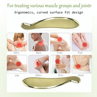 Planche Gua Sha Traditionnelle en Laiton 17,5x4cm Naturelle Antibactérienne Durable Portable Favorise la Circulation Sanguine Thérapie Musicale CE